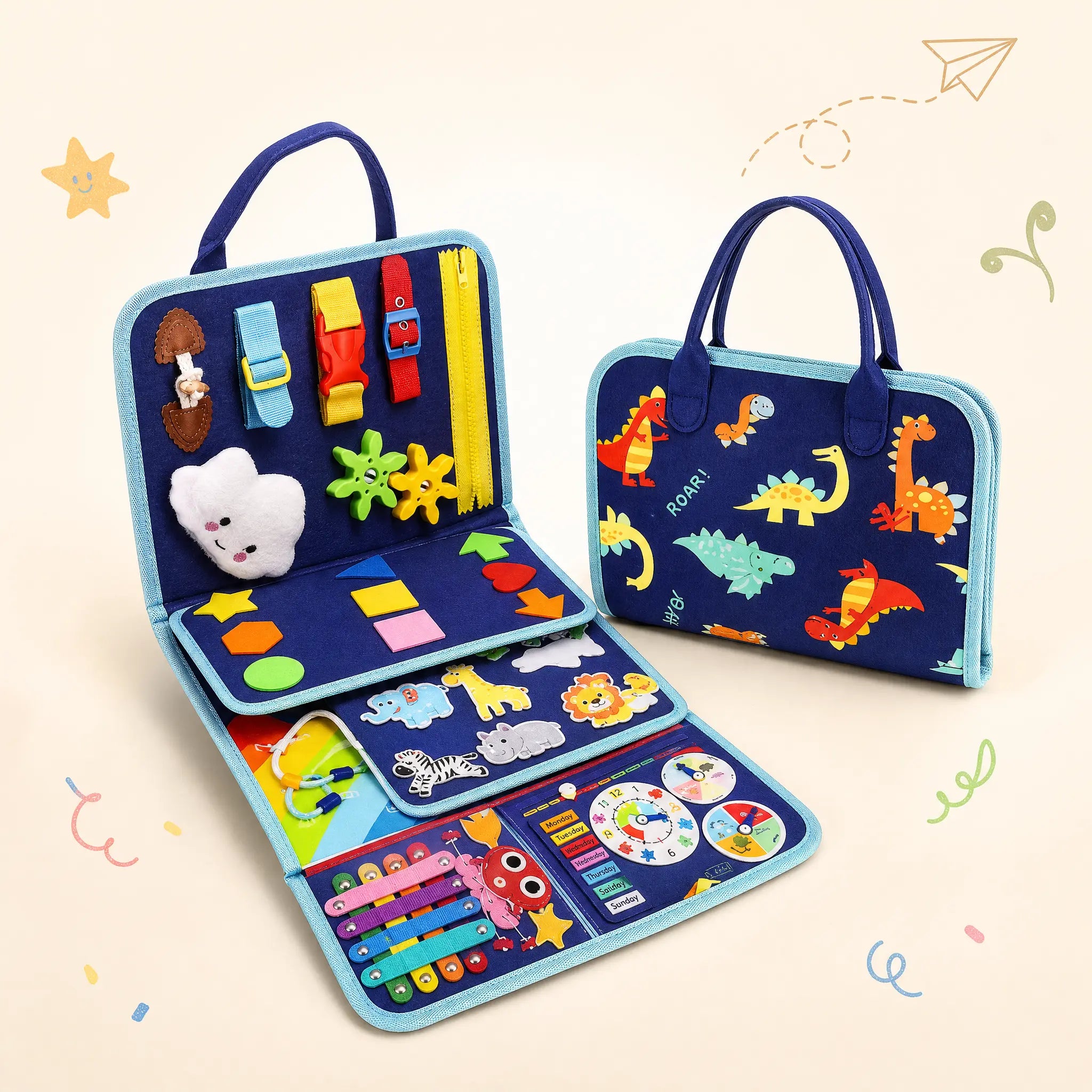 The Doolo Busy Board™ — Soft Activity Pages