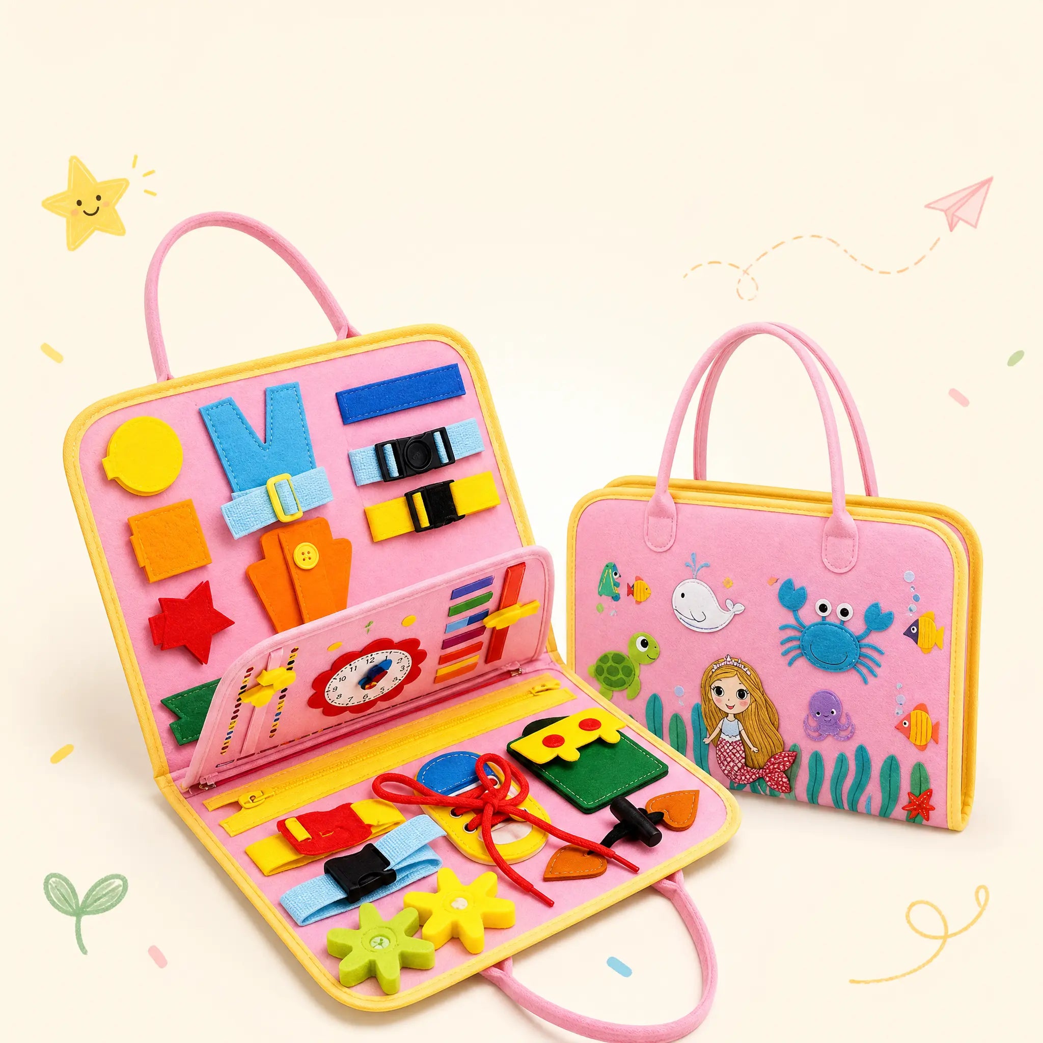 The Doolo Busy Board™ — Soft Activity Pages