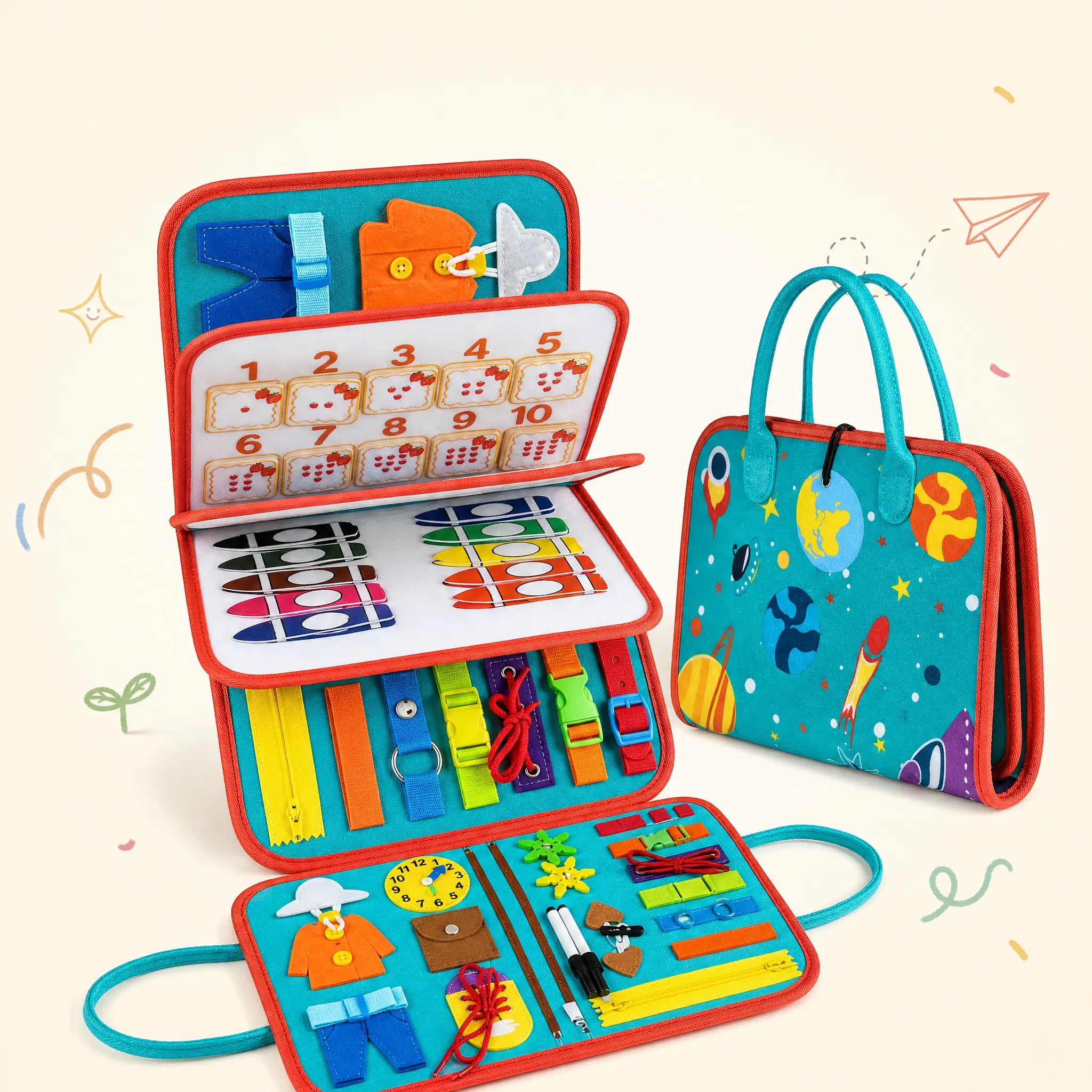 The Doolo Busy Board™ — Soft Activity Pages