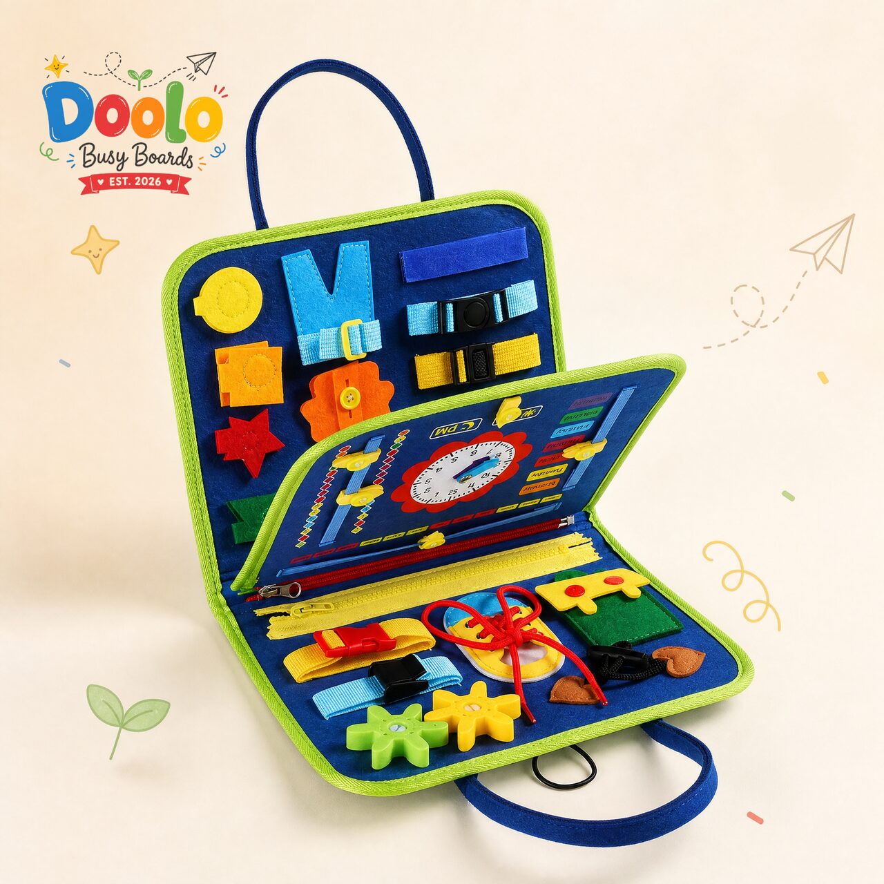 Keep little hands <span class="hl-r">busy</span>. Get your <span class="hl-b">coffee break</span> back.